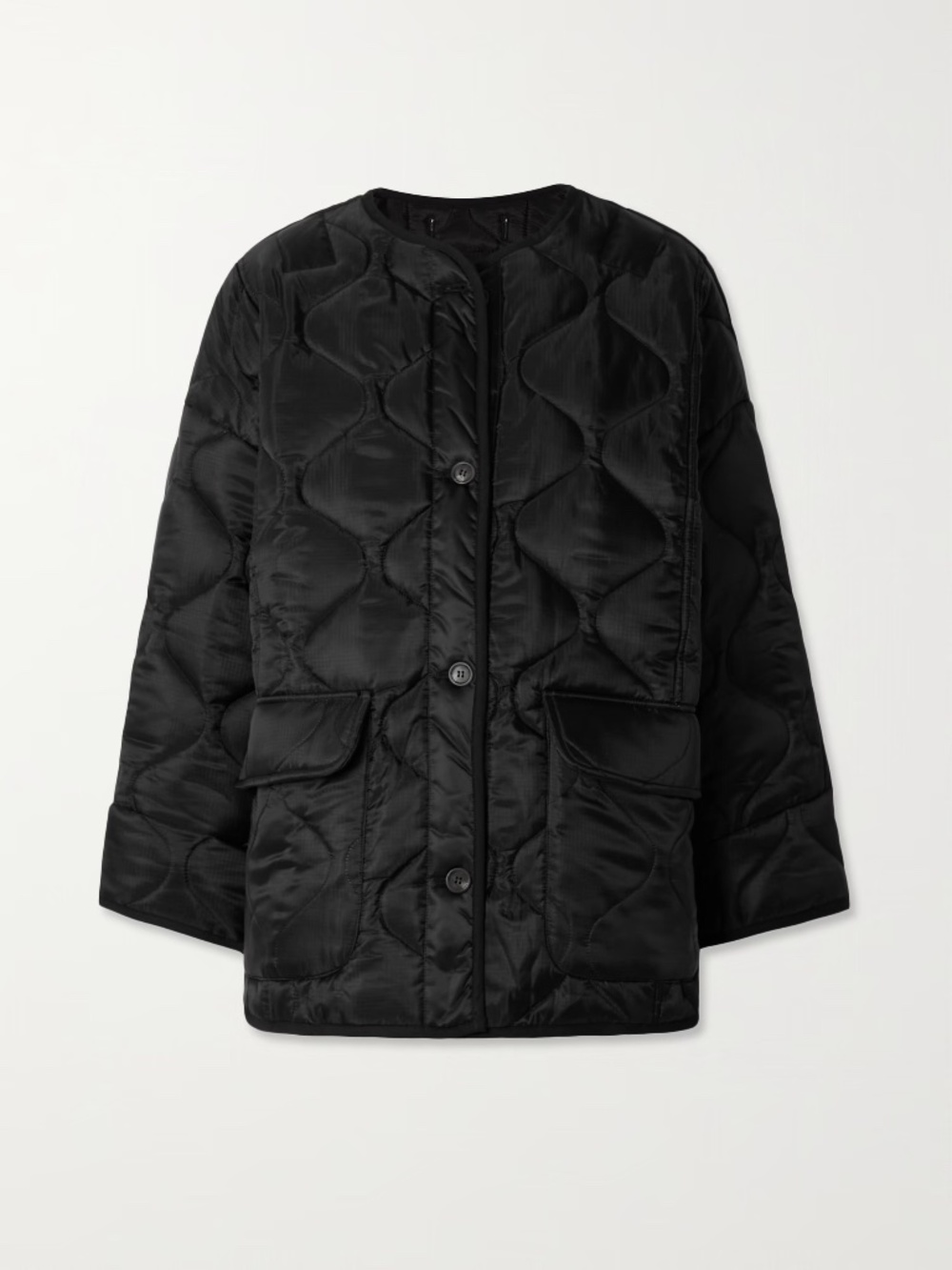 The Frankie Shop Teddy Quilted Jacket Black XS/S